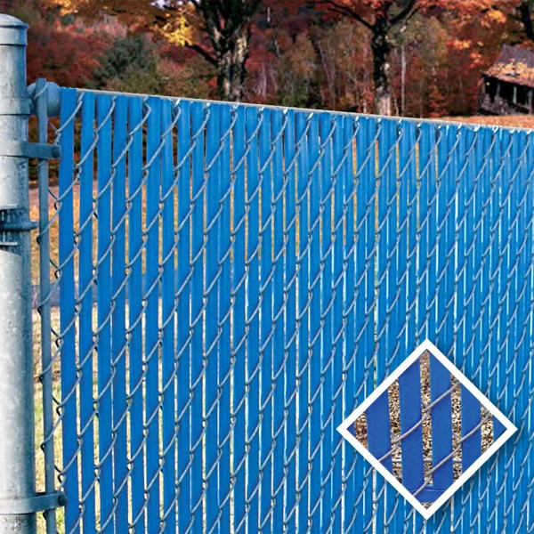 PDS 7' Chain Link Fence Bottom Locking Privacy Slats (Royal Blue, 2 Inch)