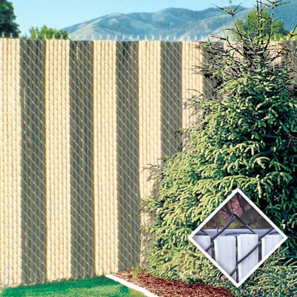 PDS 3.5' Chain Link Fence FinLink Privacy Slats (Beige, 2 Inch)