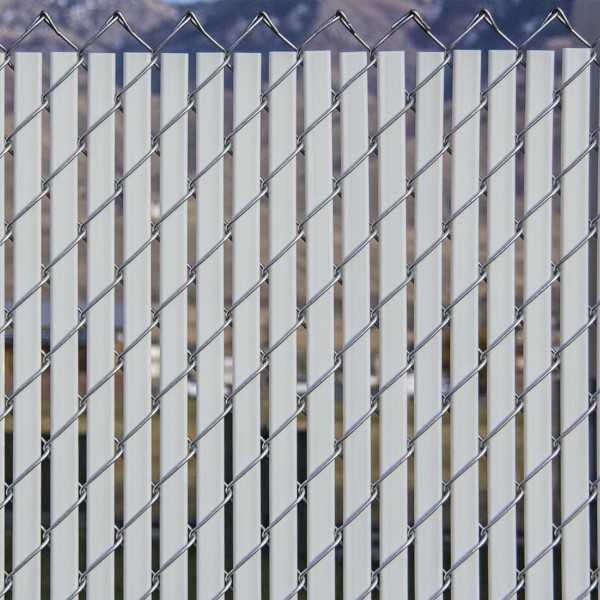 PDS 4' Chain Link Fence Bottom Locking Privacy Slats (Gray, 2 Inch)