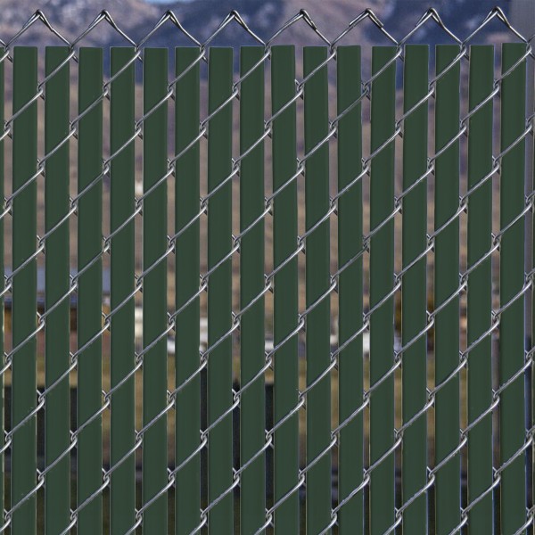 PDS 6' Chain Link Fence Bottom Locking Privacy Slats (Green, 2 Inch)