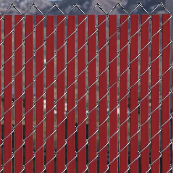 PDS 10' Chain Link Fence Bottom Locking Privacy Slats (Redwood, 2 1/4 Inch)