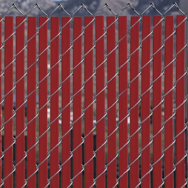 PDS 6' Chain Link Fence Bottom Locking Privacy Slats (Redwood, 2 Inch)