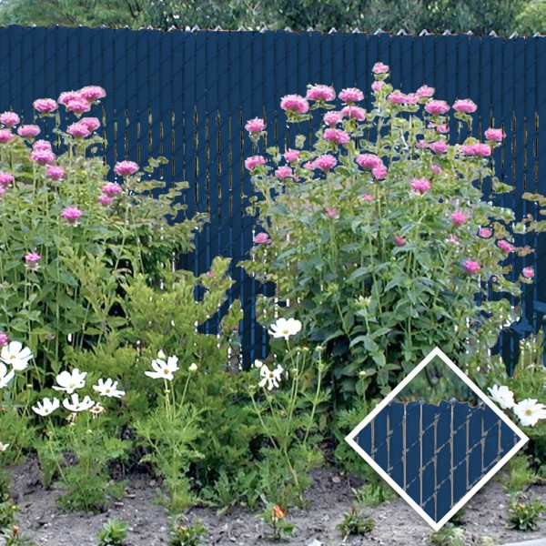 PDS 3.5' Chain Link Fence Feather Lock Privacy Slats (Royal Blue, 2 Inch)