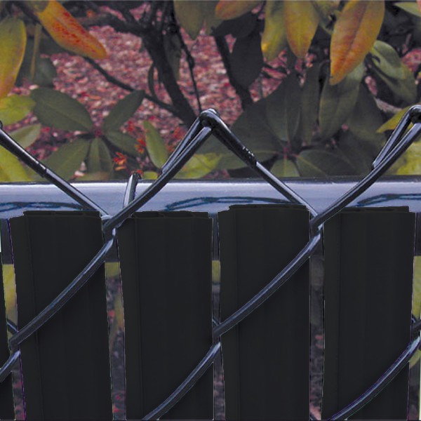 PDS 6' Chain Link Fence FinLink Privacy Slats (Black, 2 Inch)