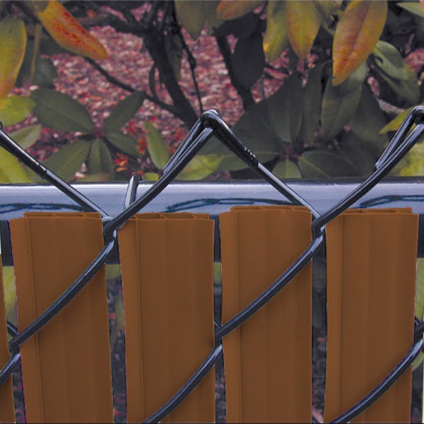 PDS 8' Chain Link Fence FinLink Privacy Slats (Brown, 2 Inch)