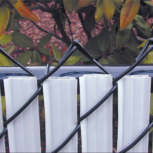 PDS 8' Chain Link Fence FinLink Privacy Slats (White, 2 Inch)