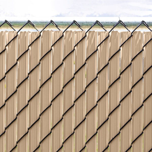 Ultimate Slat 12' High Privacy Slats for Chain Link Fence (Beige, 2 1/4 Inch)