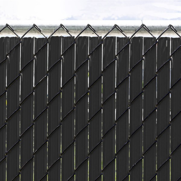 Ultimate Slat 7' High Privacy Slats for Chain Link Fence (Black, 2 1/4 Inch)