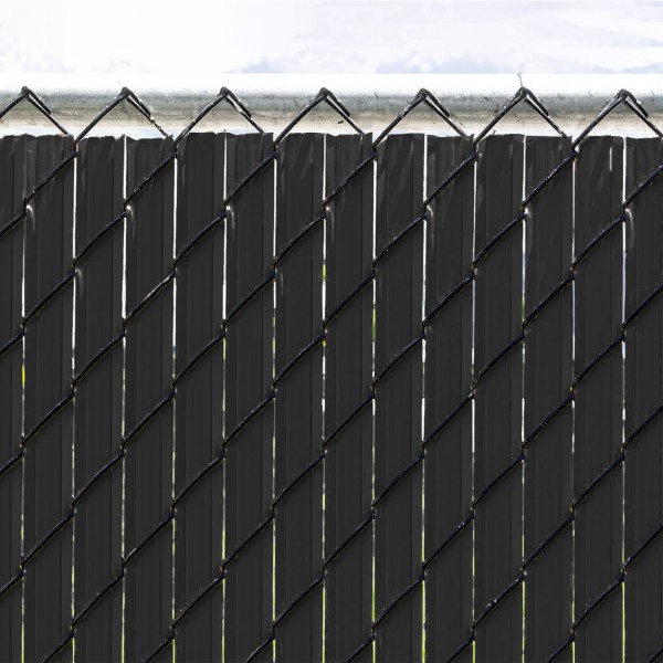 Ultimate Slat 8' High Privacy Slats for Chain Link Fence (Black, 2 1/4 Inch)