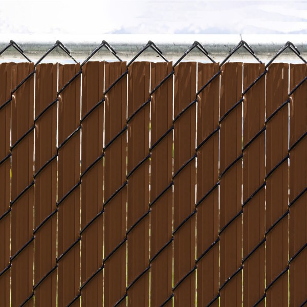 Ultimate Slat 3' High Privacy Slats for Chain Link Fence (Dark Brown)