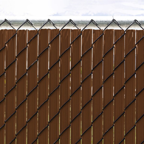 Ultimate Slat 12' High Privacy Slats for Chain Link Fence (Dark Brown, 2 1/4 Inch)