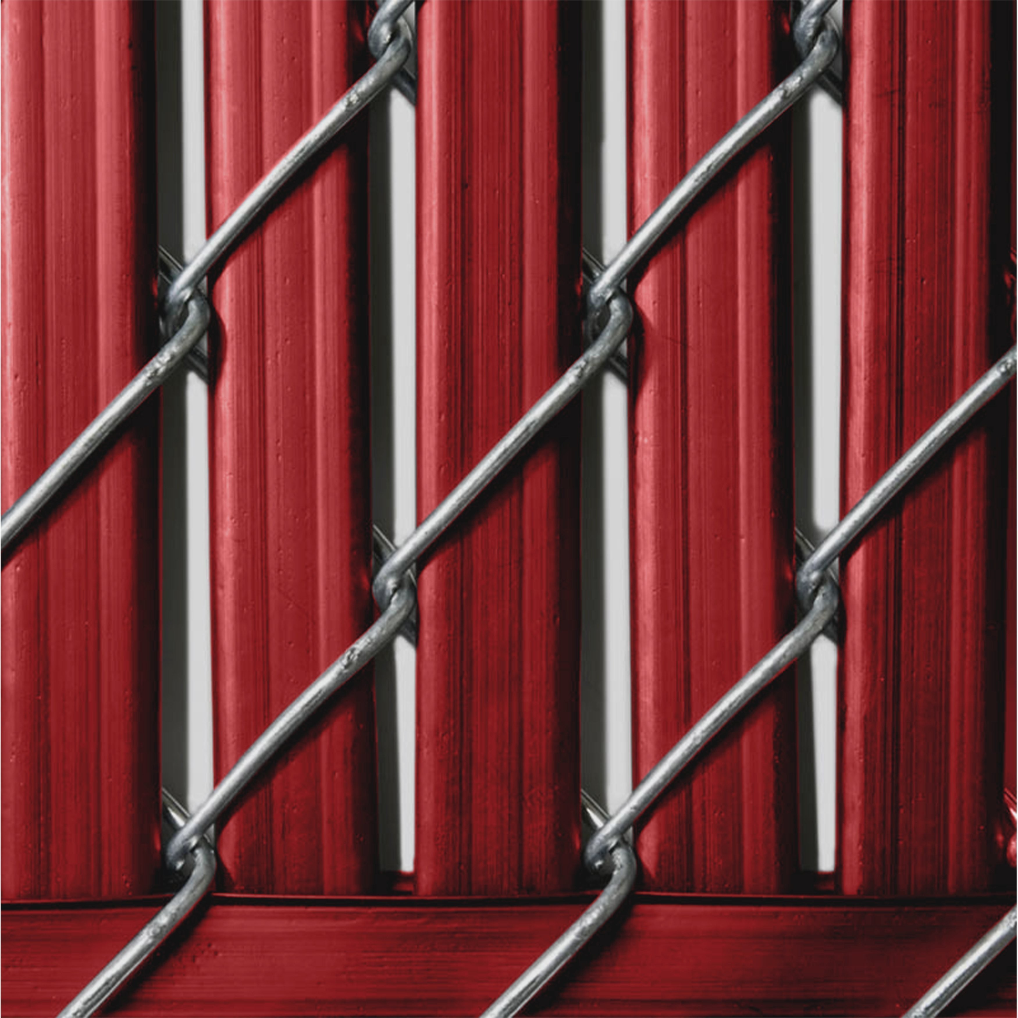 PDS 5' Chain Link Fence Bottom Locking Privacy Slats (Redwood, 2 Inch