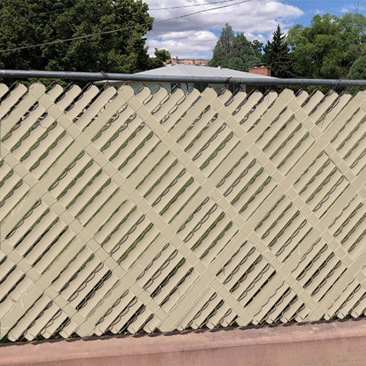 8' Chain Link Fence Aluminum Privacy Slats (Beige) (Default)