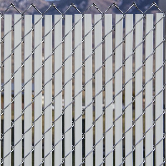 PDS 8' Chain Link Fence Bottom Locking Privacy Slats (Gray, 2 Inch)