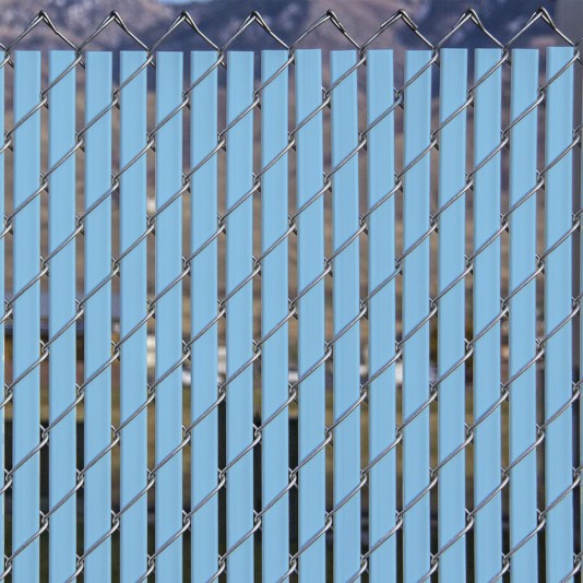 PDS 10' Chain Link Fence Bottom Locking Privacy Slats (Light Blue, 2 Inch)