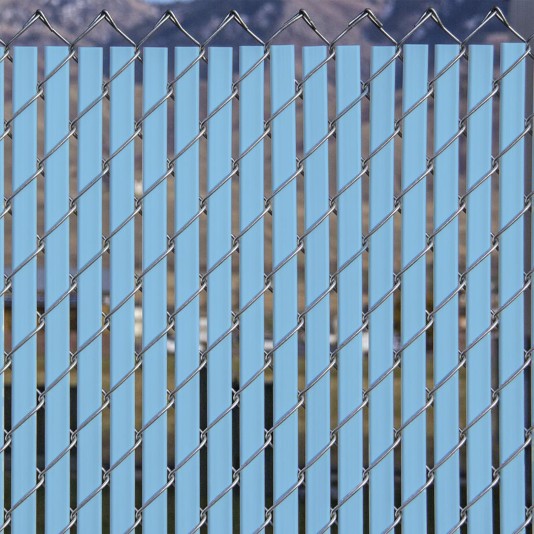 PDS 12' Chain Link Fence Bottom Locking Privacy Slats (Light Blue, 2 Inch)