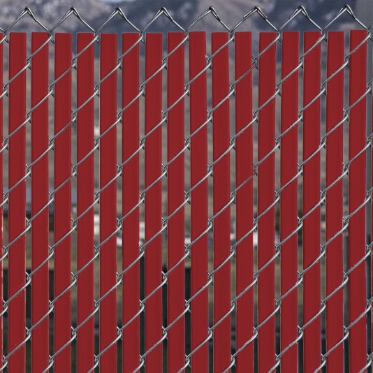 PDS 6' Chain Link Fence Bottom Locking Privacy Slats (Redwood, 2 Inch)