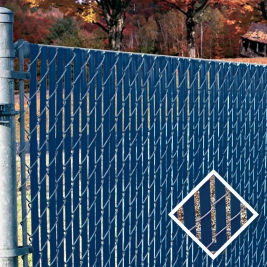 PDS 10 Chain Link Fence Bottom Locking Privacy Slats (Royal Blue, 1 3/4 Inch)
