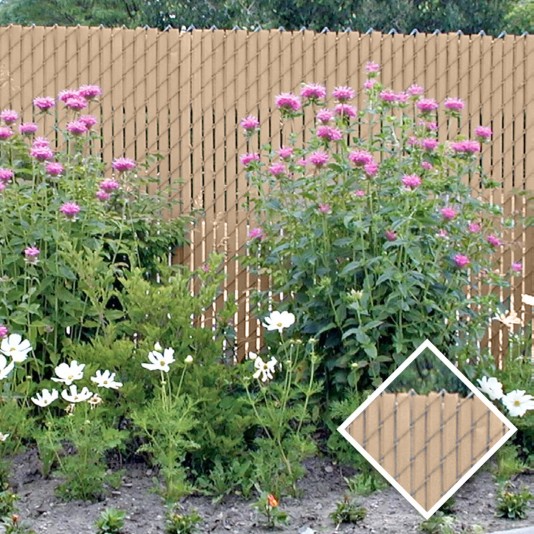 PDS 12' Chain Link Fence Feather Lock Privacy Slats (Beige, 2 Inch)