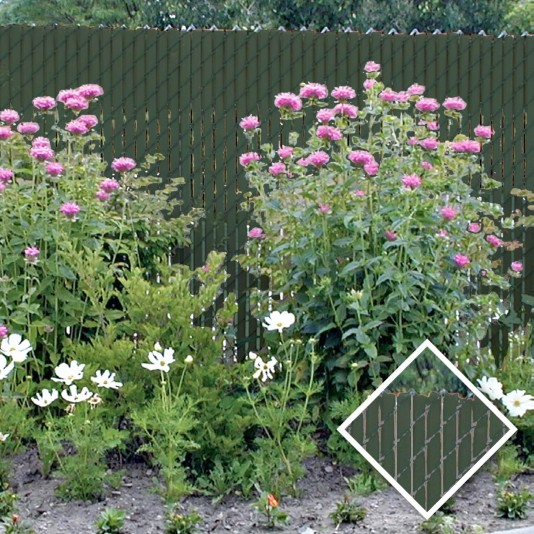 PDS 12' Chain Link Fence Feather Lock Privacy Slats (Green, 2 Inch)