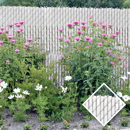 PDS 10' Chain Link Fence Feather Lock Privacy Slats (White, 2 Inch)