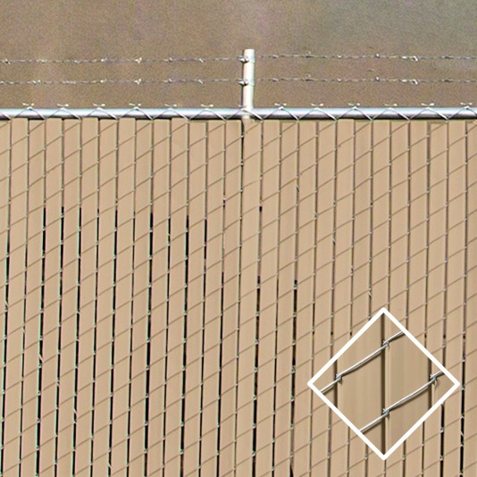 PDS 12' Chain Link Fence Industrial Privacy Slats (Beige)