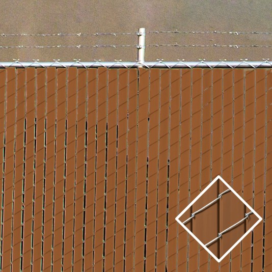 PDS 4' Chain Link Fence Industrial Privacy Slats (Brown)