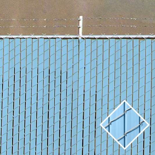 PDS 10' Chain Link Fence Industrial Privacy Slats (Light Blue)
