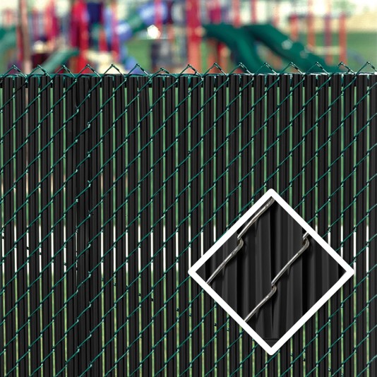 PDS 4' Chain Link Fence LiteLink Privacy Slats (Black)