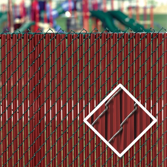 PDS 3' Chain Link Fence LiteLink Privacy Slats (Redwood)