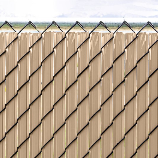Ultimate Slat 6' High Privacy Slats for Chain Link Fence (Beige)