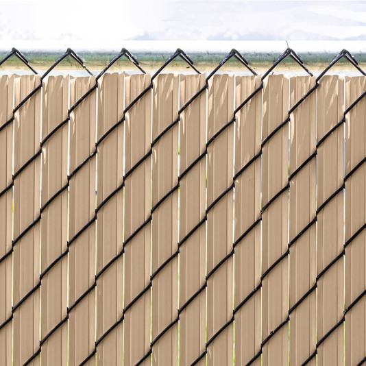 Ultimate Slat 6' High Privacy Slats for Chain Link Fence (Beige, 2 1/4 Inch)
