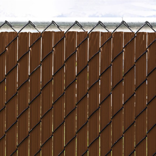 Ultimate Slat 4' High Privacy Slats for Chain Link Fence (Dark Brown)