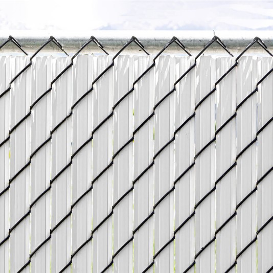 Ultimate Slat 8' High Privacy Slats for Chain Link Fence (White, 2 1/4 Inch)
