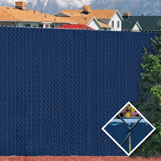 PDS 5' Chain Link Fence Winged Slat Privacy Slats (Royal Blue)
