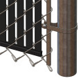 Pexco 8' Bottom Locking Vinyl Privacy Slat for 1 3/4" Chain Link Mesh Fence | 75% Privacy 10' Linear Coverage | Black
