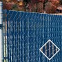 Pexco 10' Bottom Locking Vinyl Privacy Slat for 1 3/4" Chain Link Mesh Fence | 75% Privacy 10' Lineal Coverage | Royal Blue