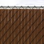 Privacy Link 5' Ultimate Vinyl Privacy Slat for 2 1/4" Chain Link Mesh Fence | 90% Privacy 10' Lineal Coverage | Dark Brown