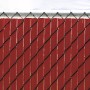 Privacy Link 8' Ultimate Vinyl Privacy Slat for 2 1/4" Chain Link Mesh Fence | 90% Privacy 10' Lineal Coverage | Redwood