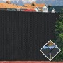 PDS 8' Chain Link Fence Winged Slat Privacy Slats (Black)