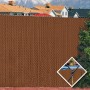 PDS 8' Chain Link Fence Winged Slat Privacy Slats (Brown)