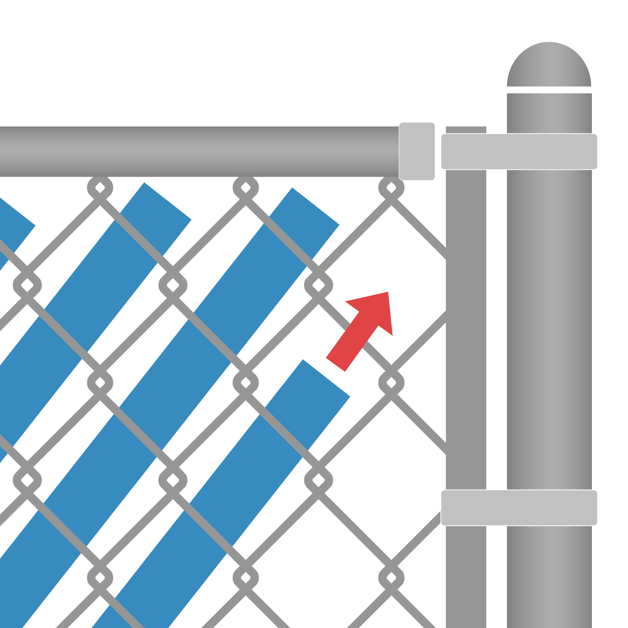 Aluminum Privacy Slat Installation Graphic